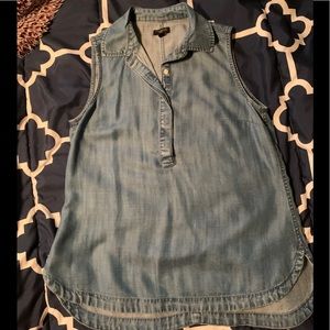 Talbots sleeveless top-looks like denim,feels soft